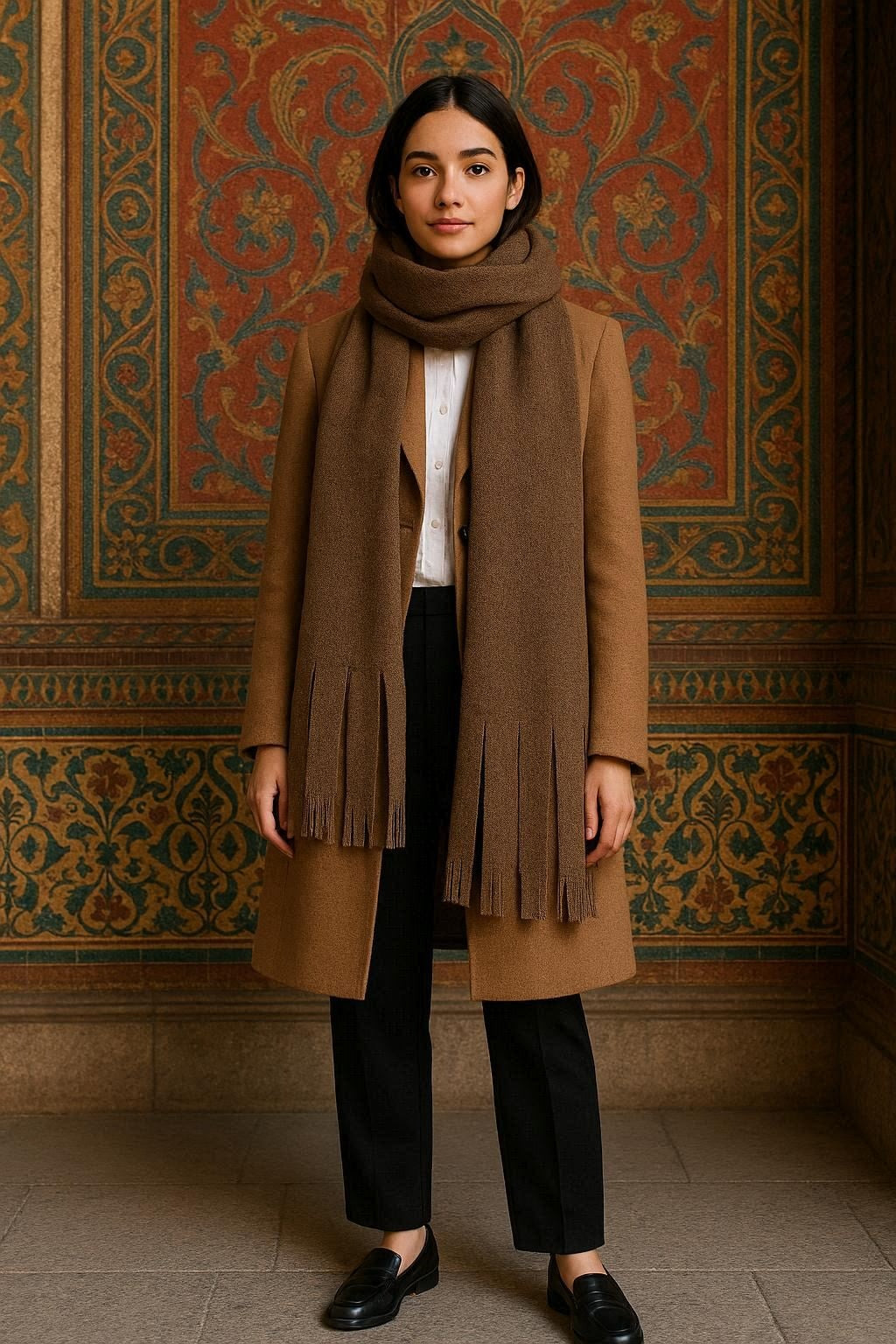 Winter scarf - Brown