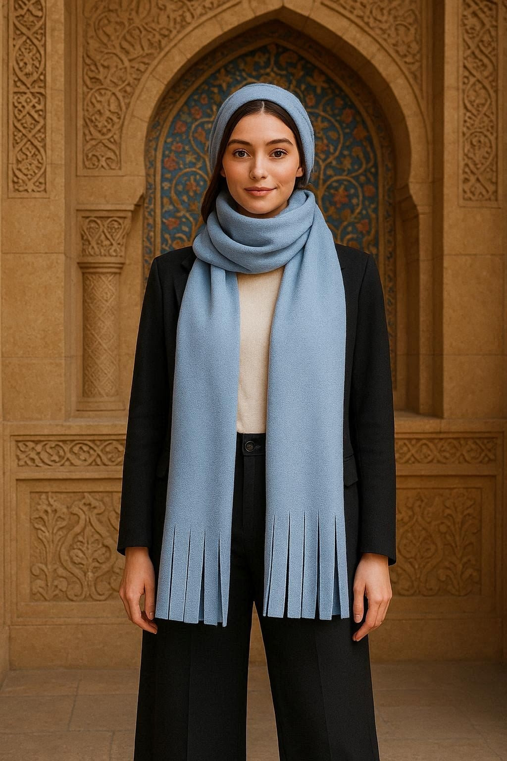 Winter scarf - Baby Blue
